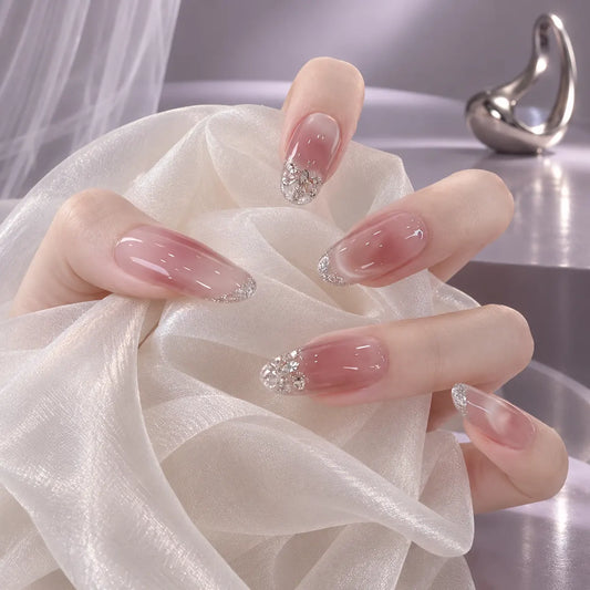 Nailoriah Handmade Nude Cat Eye Nails