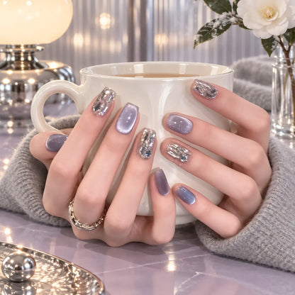 Nailoriah Handmade Luxury Purple Press-On Nails