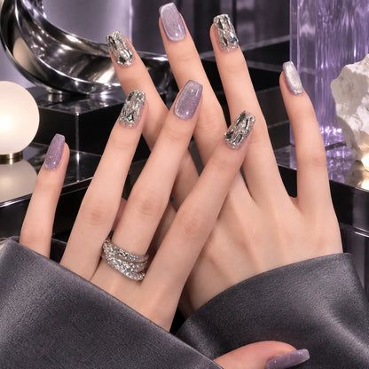 Nailoriah Handmade Luxury Purple Press-On Nails